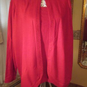 Holiday Sweater SetRed//2 pc. /Dress Barn Woman 18-20